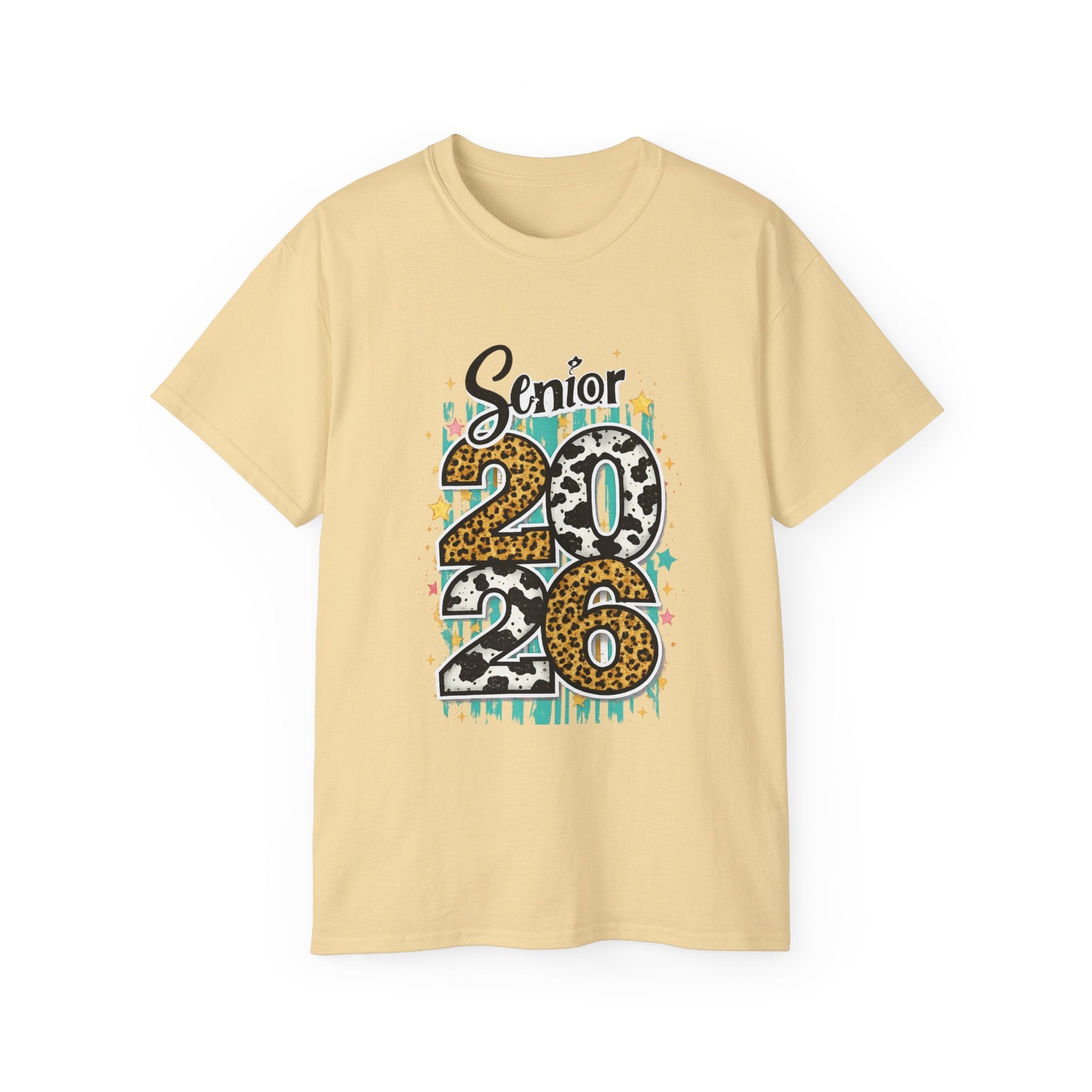 Senior 2026 Leopard & Zebra Print Graduation T‑Shirt