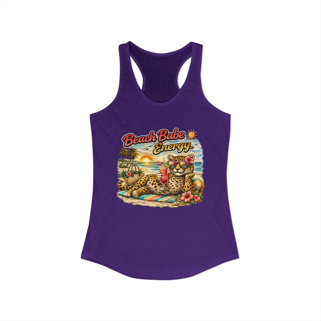 Women's leopard "Beach Babe Enery" Racerback Tank