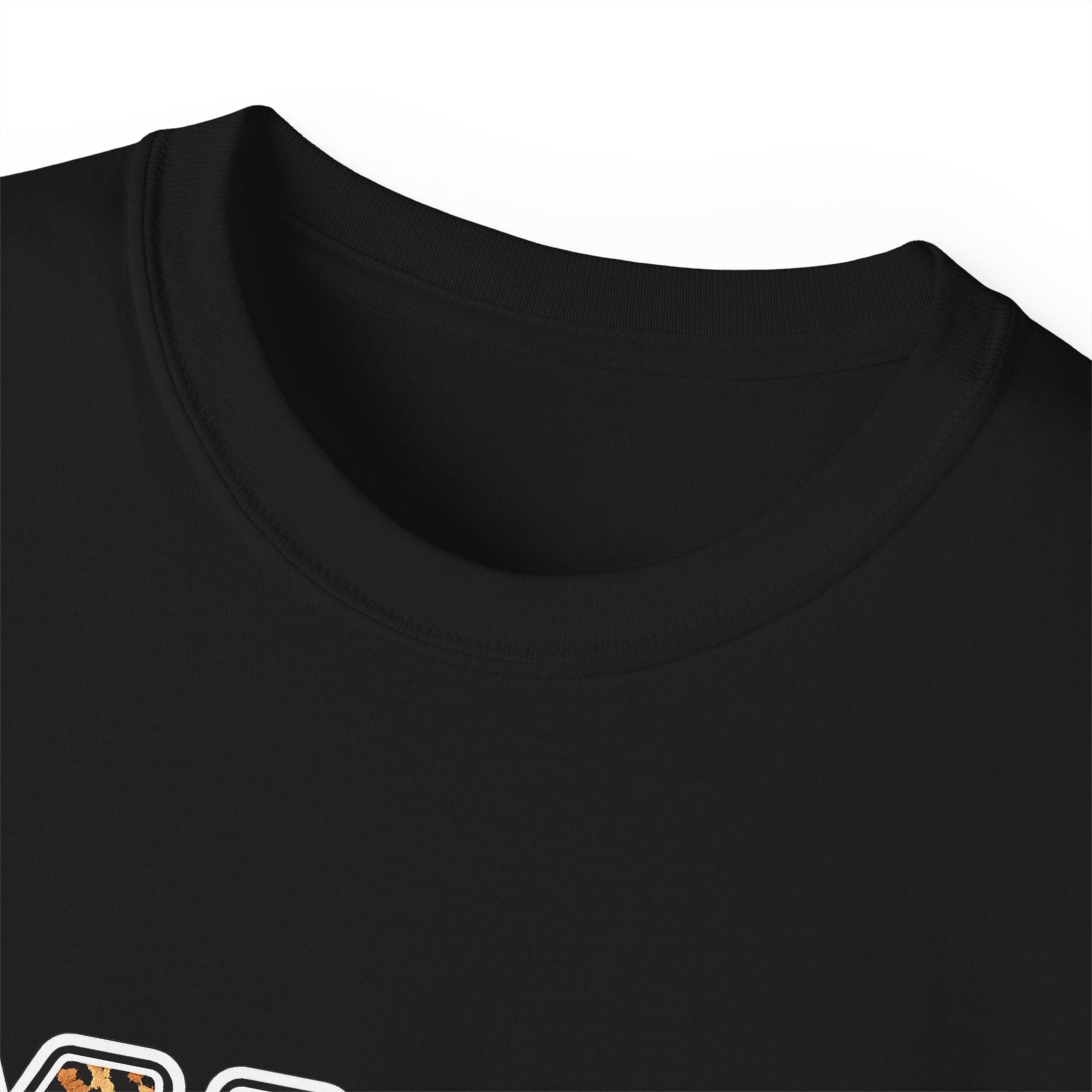 Mama Graphic Tee — Patterned Leopard, Checkered, and Cherry Letters MAMA Shirt