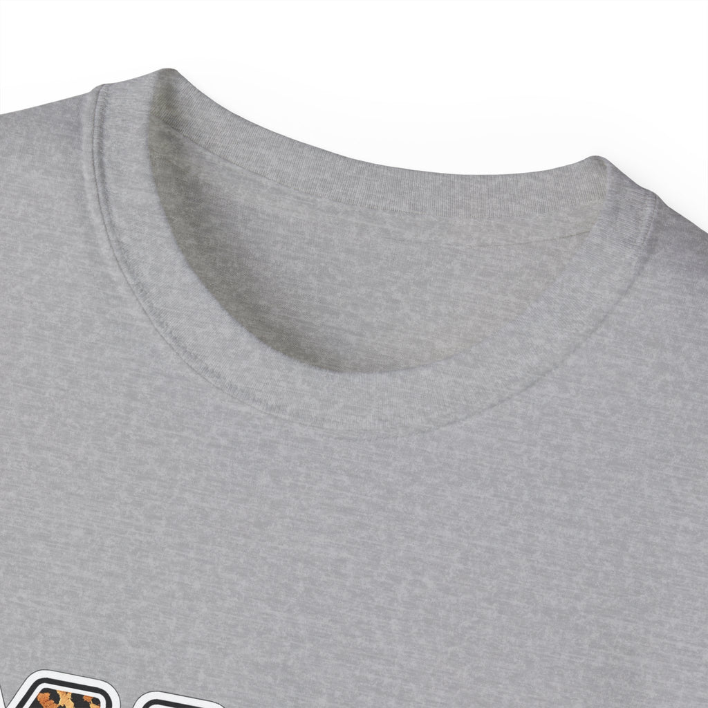 Mama Graphic Tee — Patterned Leopard, Checkered, and Cherry Letters MAMA Shirt