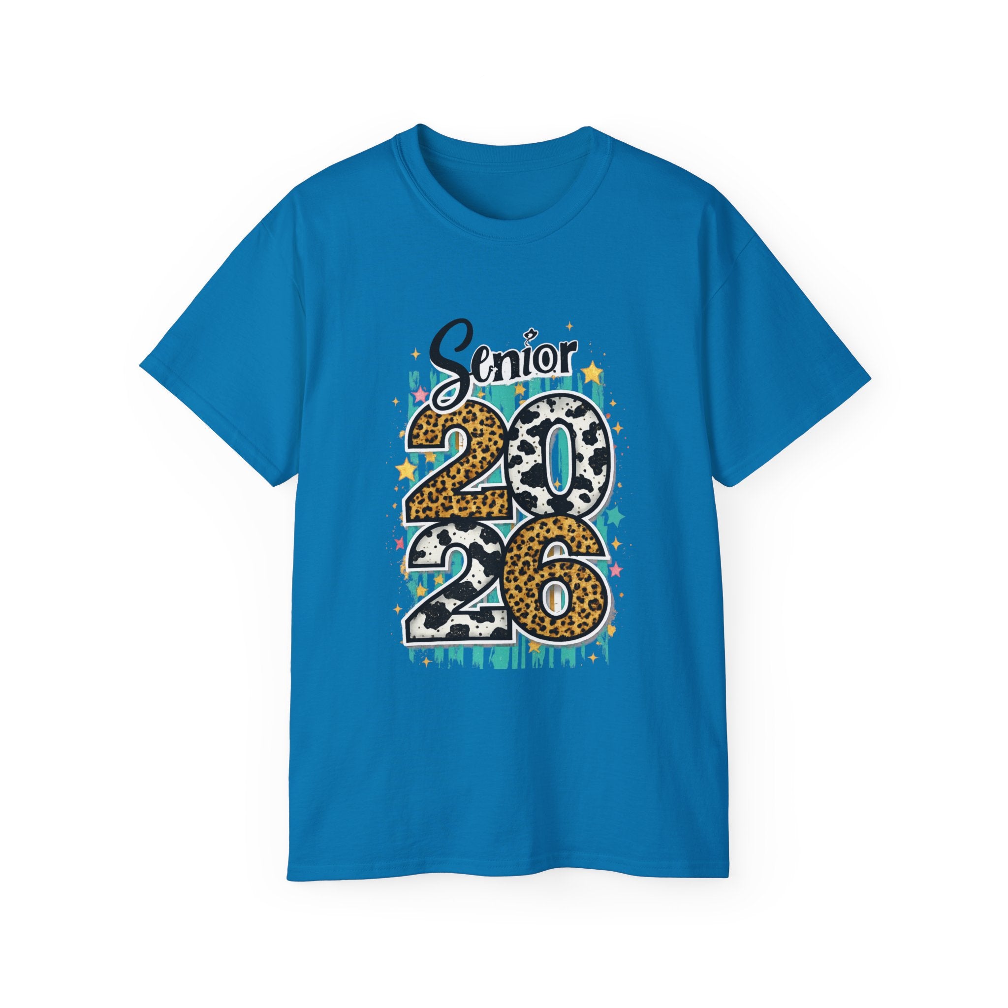 Senior 2026 Leopard & Zebra Print Graduation T‑Shirt