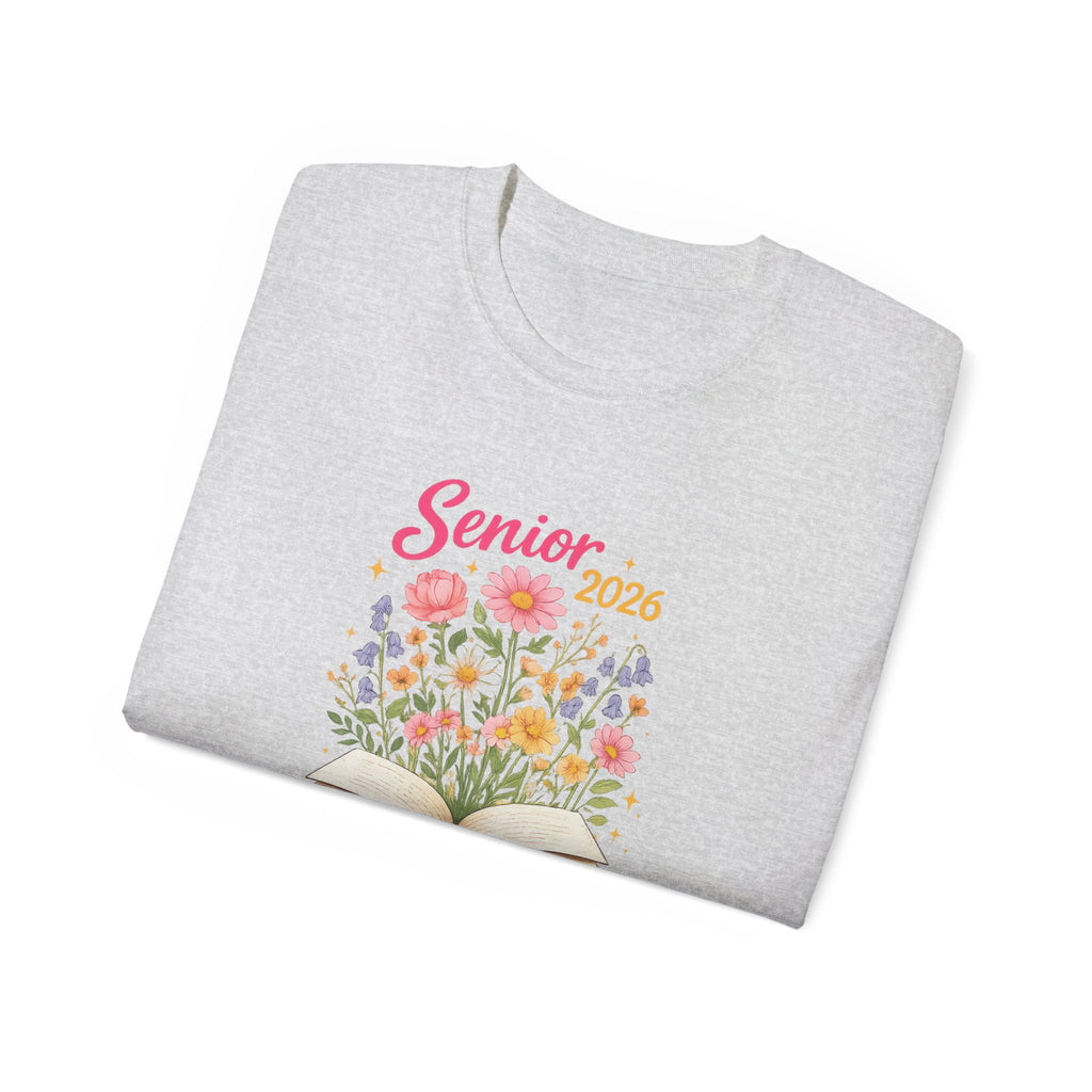 Senior 2026 Floral Graduation T-Shirt — "On to the Next Chapter"