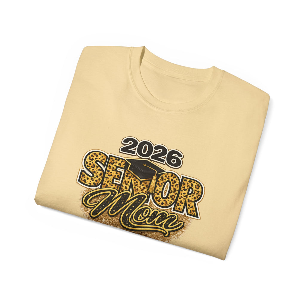 2026 Senior Mom T-Shirt — Leopard Print Graduation Tee