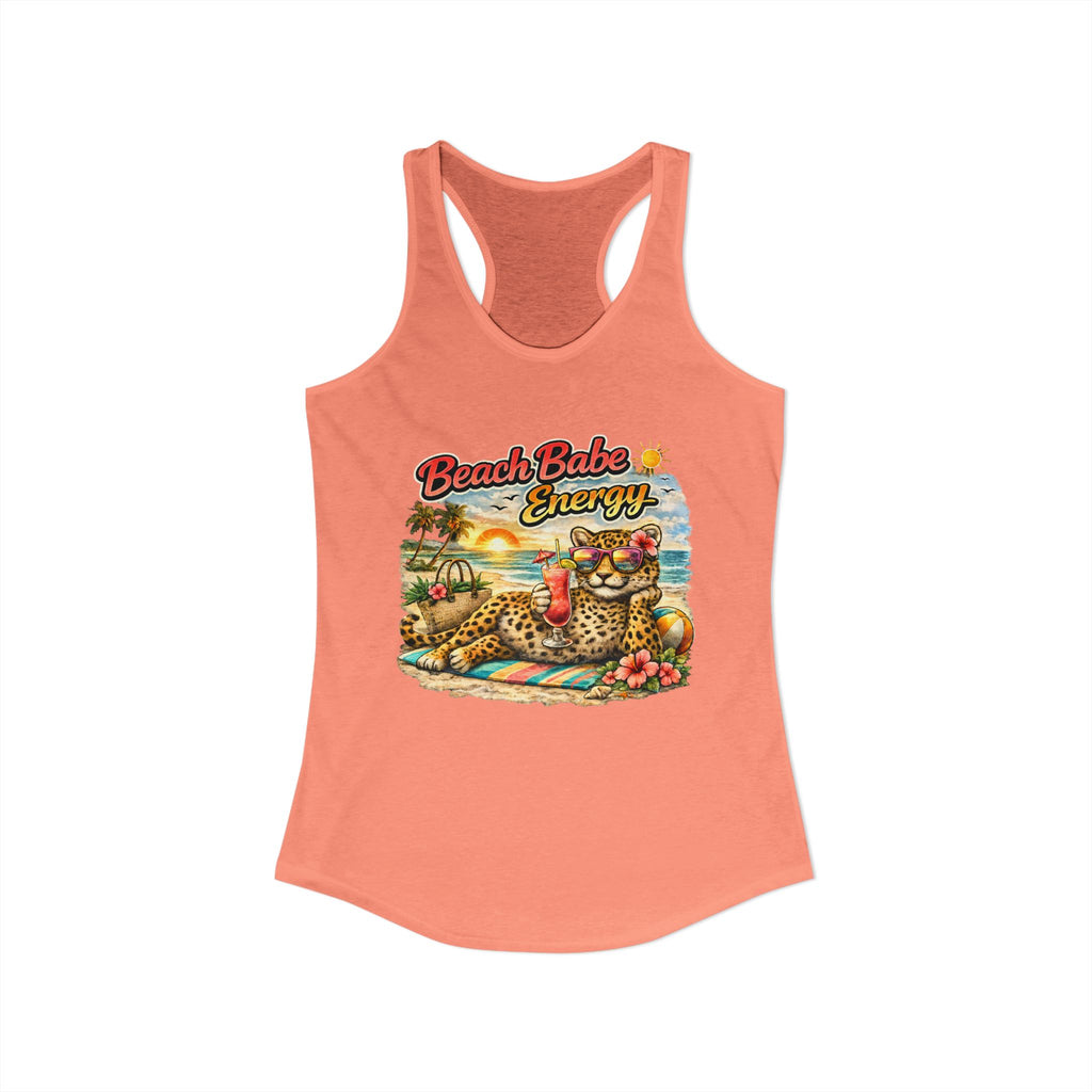 Women's leopard "Beach Babe Enery" Racerback Tank
