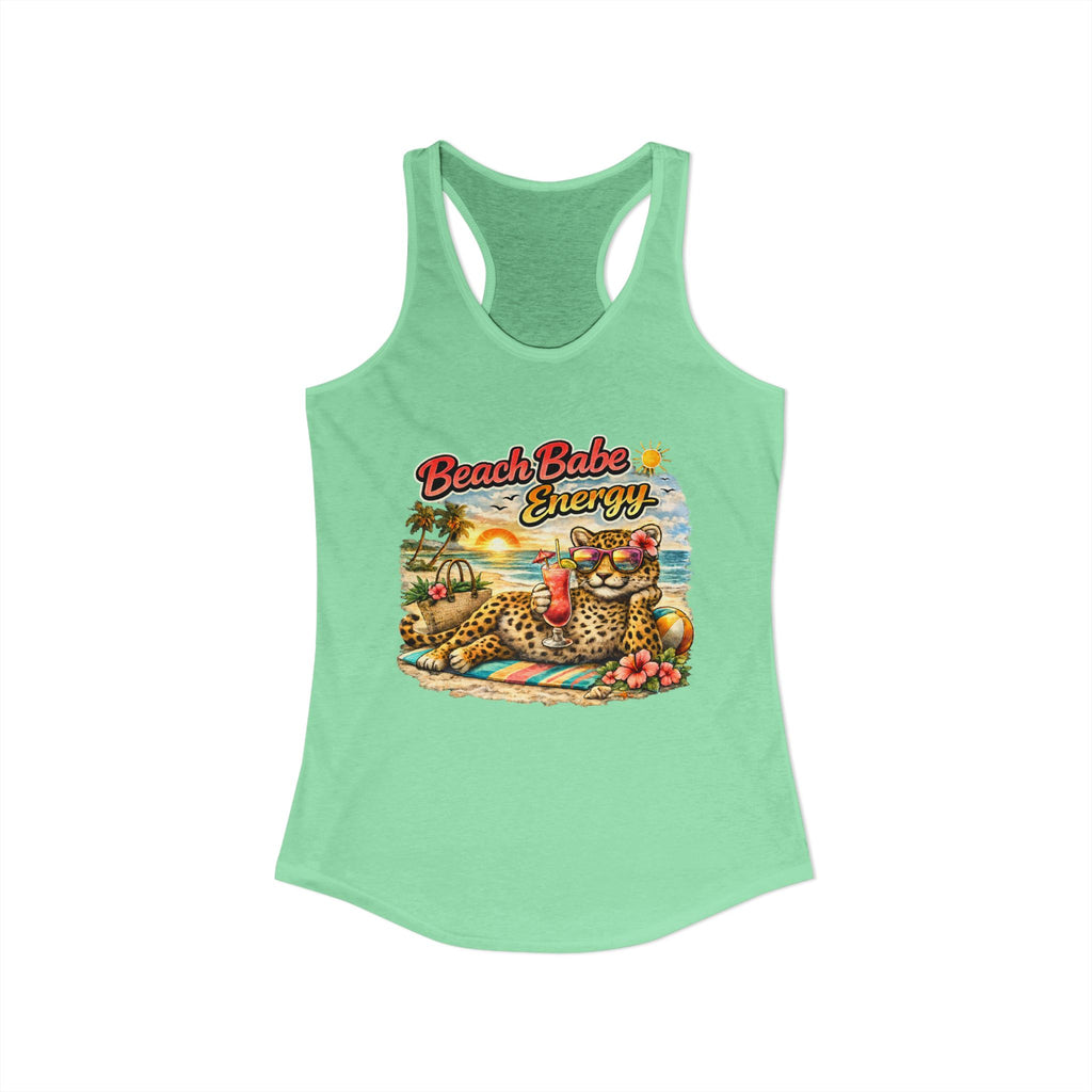 Women's leopard "Beach Babe Enery" Racerback Tank