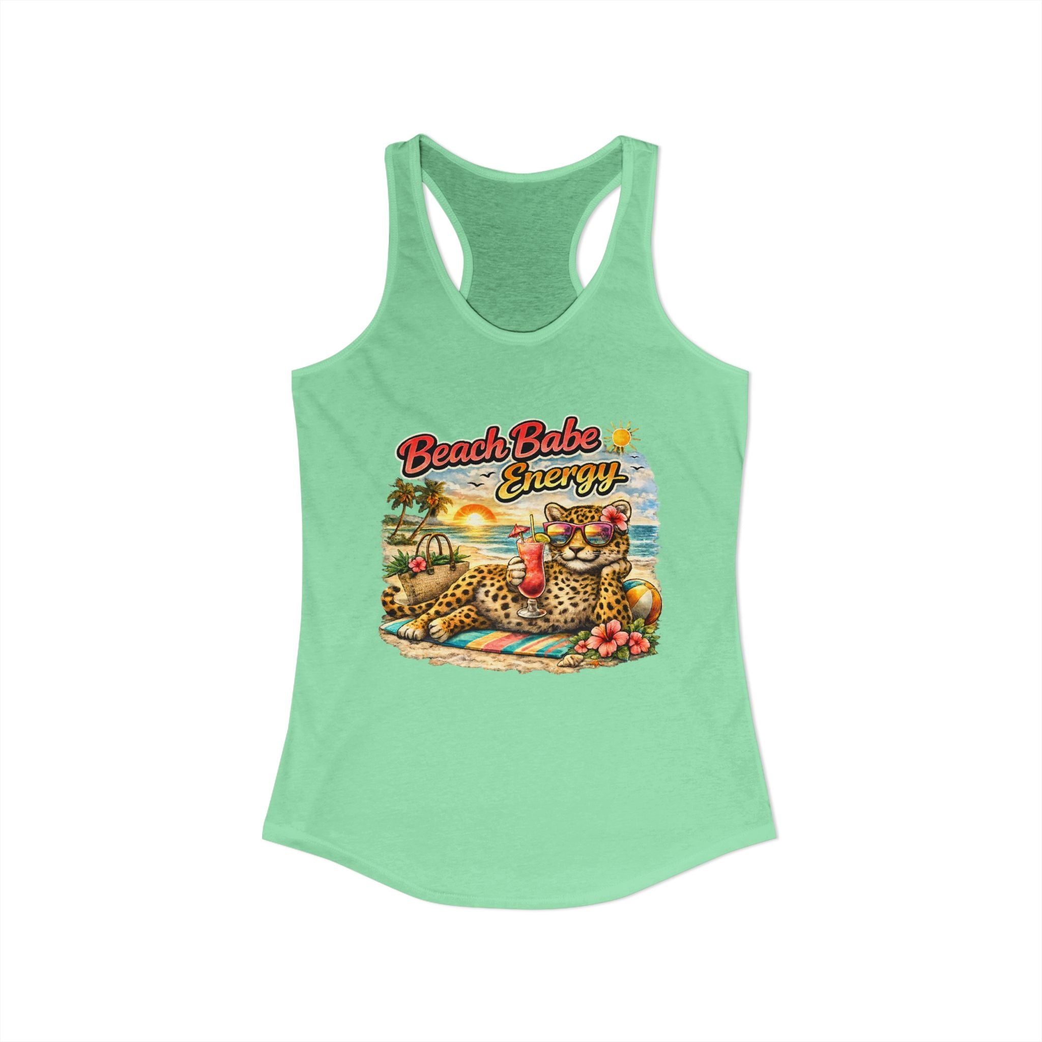 Women's leopard "Beach Babe Enery" Racerback Tank