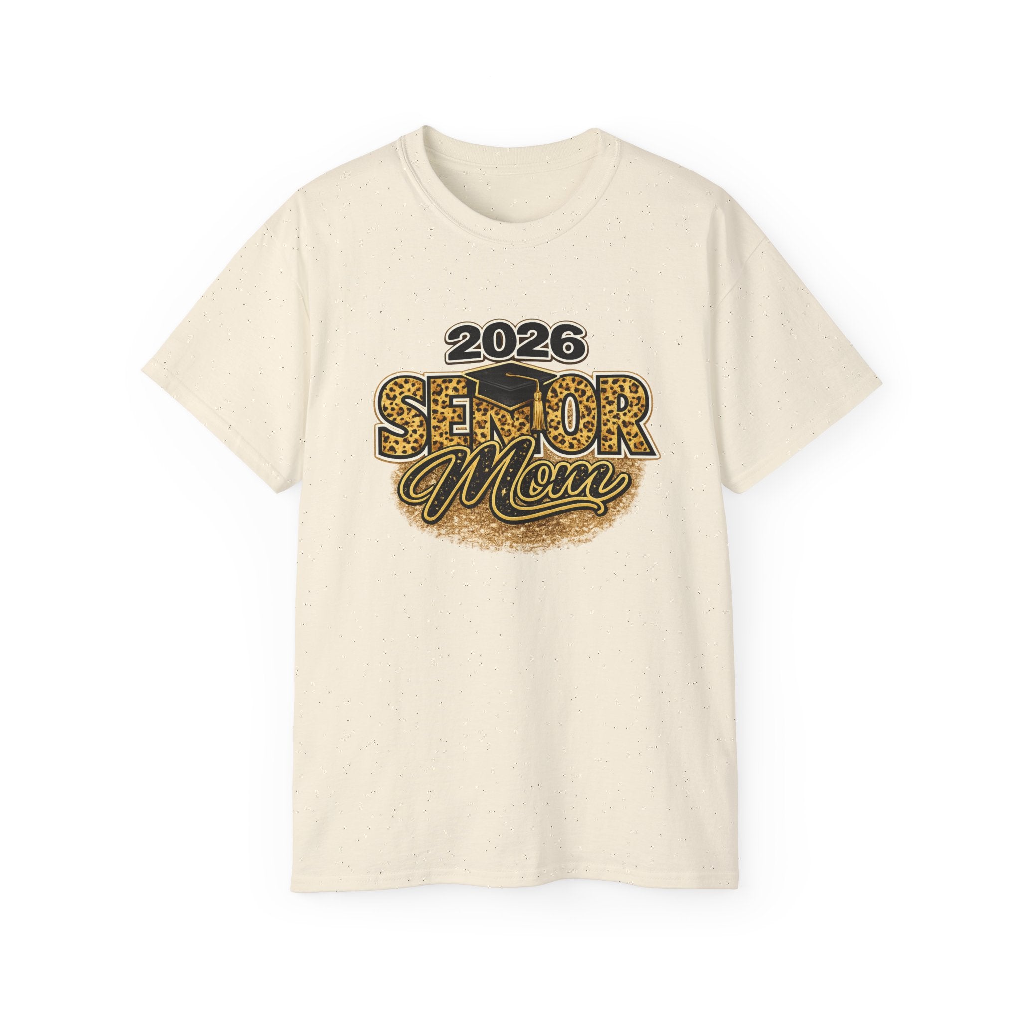 2026 Senior Mom T-Shirt — Leopard Print Graduation Tee