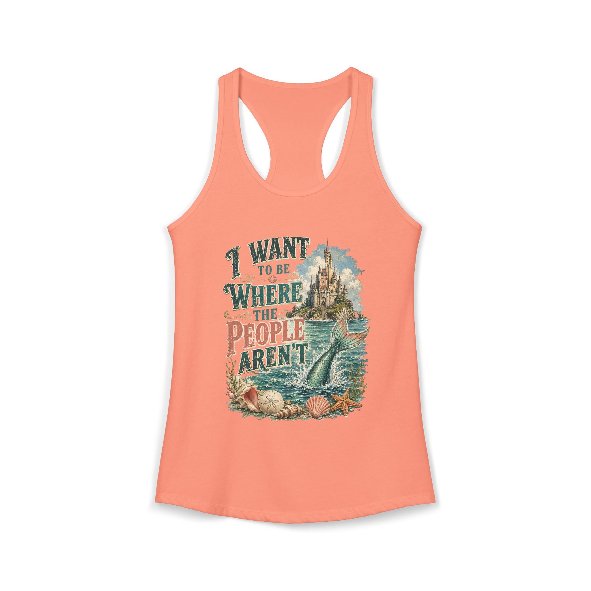 Vintage Mermaid Funny "I Want to be Where the People Aren't"